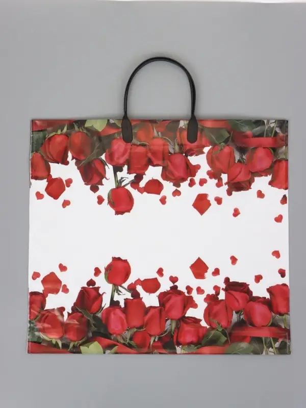 Пакет "Гран При", полиэтиленовый с пластиковой ручкой, 38 х 34 + 3 см, 90 мкм