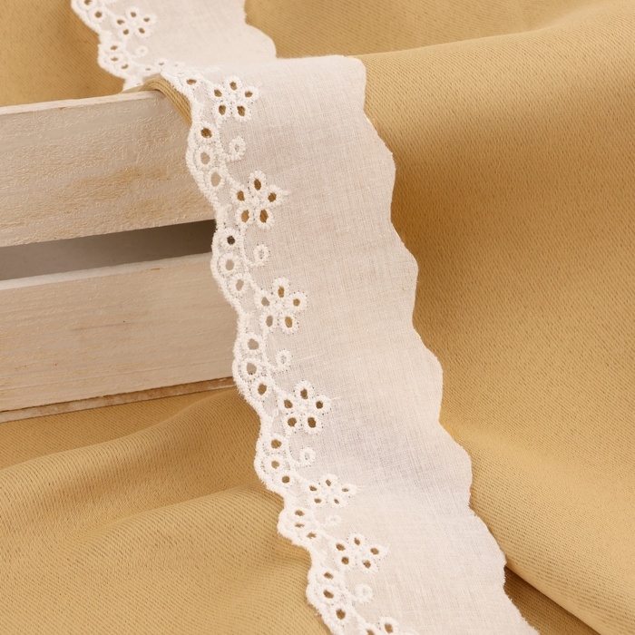 Кружево шитьё 47мм*15±1ярд(13,7м±1м) белый АУ Кружево шитьё 47мм*15±1ярд(13,7м±1м) белый АУ