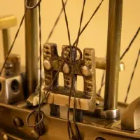 Корабль сувенирный 23х6,5х30 см, латунь