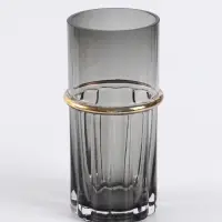 Ваза «Лоренцо», 20×8.5 см, стекло, чёрная
