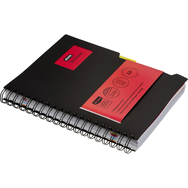 Бизнес-тетрадь B5,200л,кл,греб. Attache Selection Office book чернметаллик