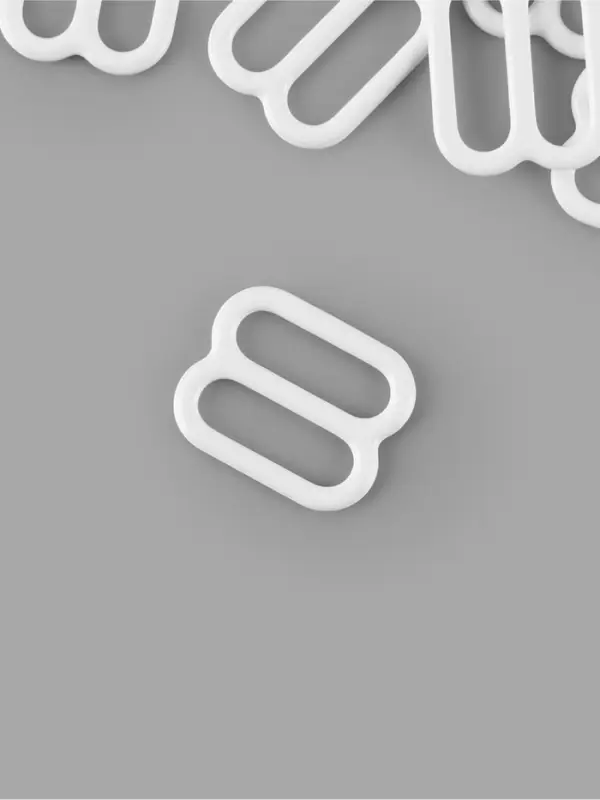 Регулятор для бретелей, металлический, 10 мм, 20 шт., белый Регулятор для бретелей, металлический, 10 мм, 20 шт., белый