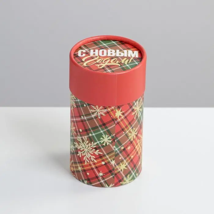 Коробка подарочная &laquo;Клетка&raquo;, 8 х 14,5 см, Новый год
