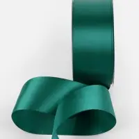 Лента атласная TEIRA, двухсторонняя, 38 мм, 25&plusmn;1 м, зелёная №0589