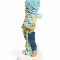 Фигурка декоративная &laquo;Мальчик с лыжными палками&raquo;, декоративная, 8&times;9.5&times;20.5 см