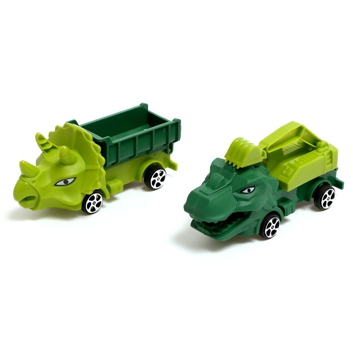 Набор грузовиков &laquo;Парк животных. Динозавры&raquo;, инерция, МИКС