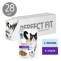 Влажный корм Perfect Fit "Здоровые почки" для кошек , лосось, пауч, 75 г