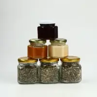 Подарочный набор новогодний &laquo;С Новым Годом&raquo; варенье с шишками, крем-мед 2 шт, чай в банке 3 шт   108