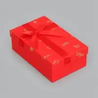 Набор подарочных коробок 3 в 1, с бантом, 23&times;16&times;9.5 см, 21&times;14&times;8 см, 19&times;12&times;6.5 см