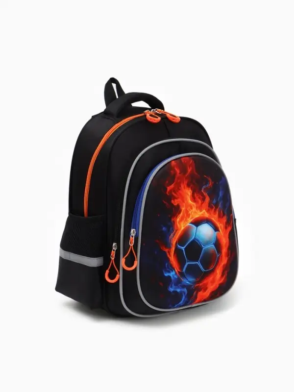 Рюкзак школьный, с эргономичной спинкой, 3 отделения, средний &laquo;Футбол&raquo;