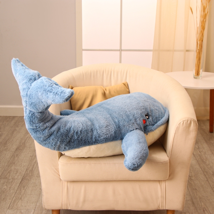 Мягкая игрушка «Кит», 90 см, с пледом, рот на молнии Мягкая игрушка «Кит», 90 см, с пледом, рот на молнии