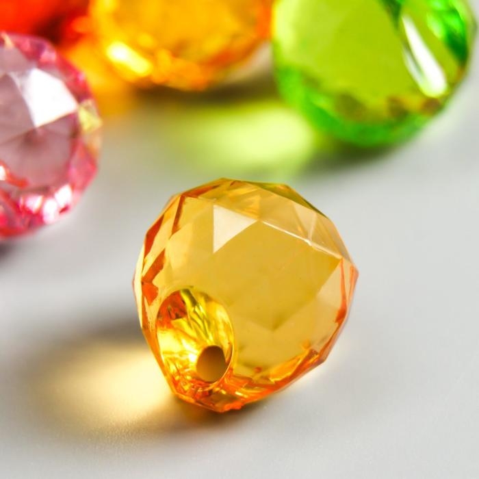 Набор декора для творчества пластик Набор декора для творчества пластик "Кристалл-капля" цветные набор 20 гр 1,8х1,7х1,7 см