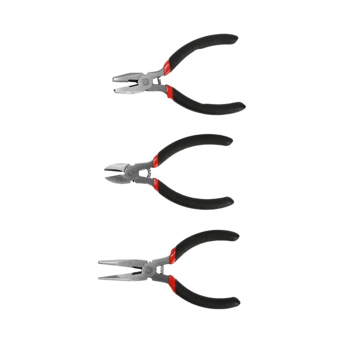 Набор шарнирно-губцевых инструментов ЛОМ мини, плоскогубцы, бокорезы, длинногубцы Набор шарнирно-губцевых инструментов ЛОМ мини, плоскогубцы, бокорезы, длинногубцы