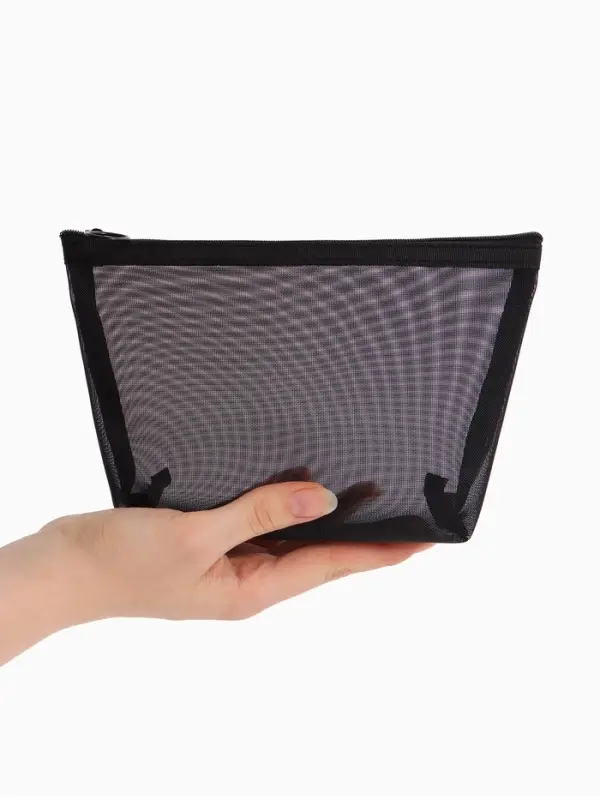 Косметичка дор Сетка 17*6,5*13,5, отд на молнии, черный Косметичка дор Сетка 17*6,5*13,5, отд на молнии, черный