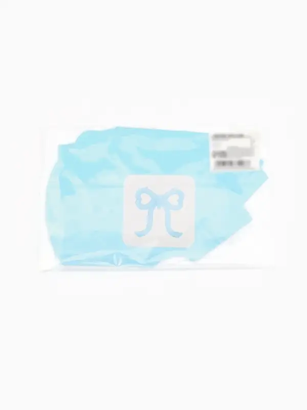 Воздушный шар фольгированный 22" "Бант" цвет голубой сатин