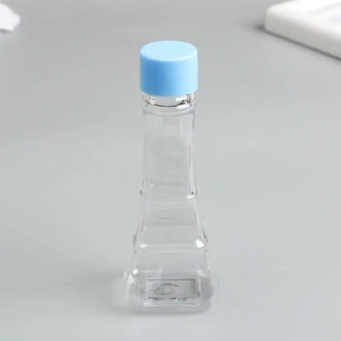 Баночка для скрапбукинга пластик "Эйфелева башня" 50 мл МИКС 3,7х3,7х10,5 см