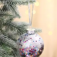 Ёлочные игрушки «Праздничное настроение», шары новогодние, набор 3 шт., d=8 см Ёлочные игрушки «Праздничное настроение», шары новогодние, набор 3 шт., d=8 см