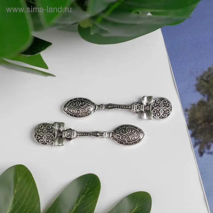 Сувенир кошельковый металл Сувенир кошельковый металл "Ложка-загребушка. Рубль" 5х1 см