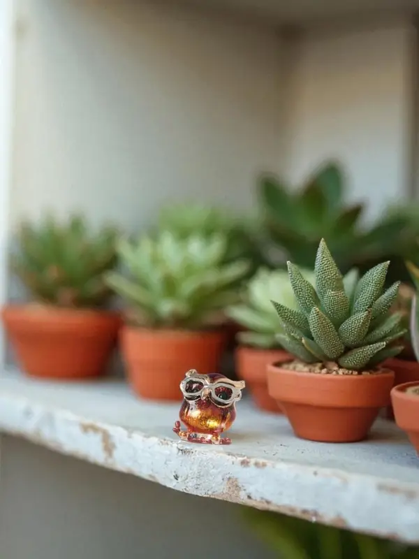 Брошь &laquo;Филин в очках&raquo;, цветная в золоте