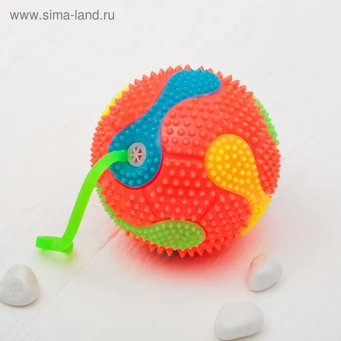 Мяч световой Мяч световой "Спорт" с пищалкой, цвета МИКС