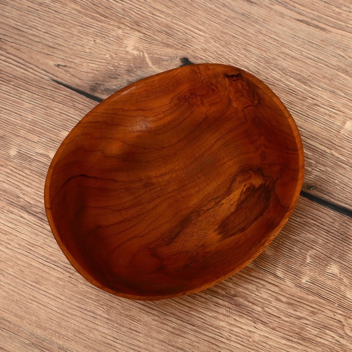Тарелка 20х18х8 см, тиковое дерево