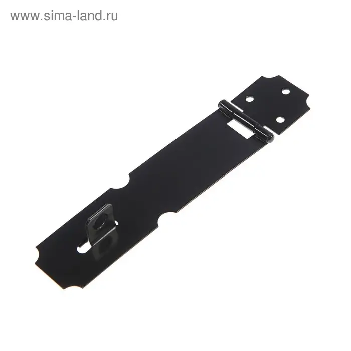 Накладка для навесного замка, с проушиной, L=120 мм, черная Накладка для навесного замка, с проушиной, L=120 мм, черная