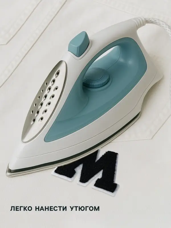 Термоаппликация MOSCOW, 8×6 см - размер буквы, набор 6 шт., чёрная Термоаппликация MOSCOW, 8×6 см - размер буквы, набор 6 шт., чёрная