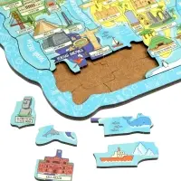 Пазл деревянный фигурный "Достопримечательности мира" Пазл деревянный фигурный "Достопримечательности мира"