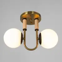 Люстра &laquo;Донна&raquo; 2&times;40 Вт Е27 черный/латунь 37&times;15&times;25 см