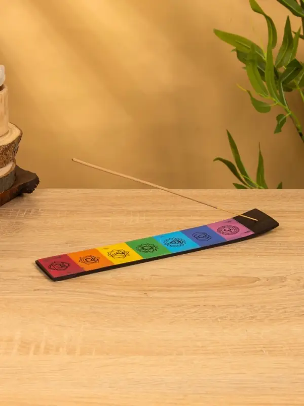 Подставка под благовония "7 чакр" 28х5 см, дерево