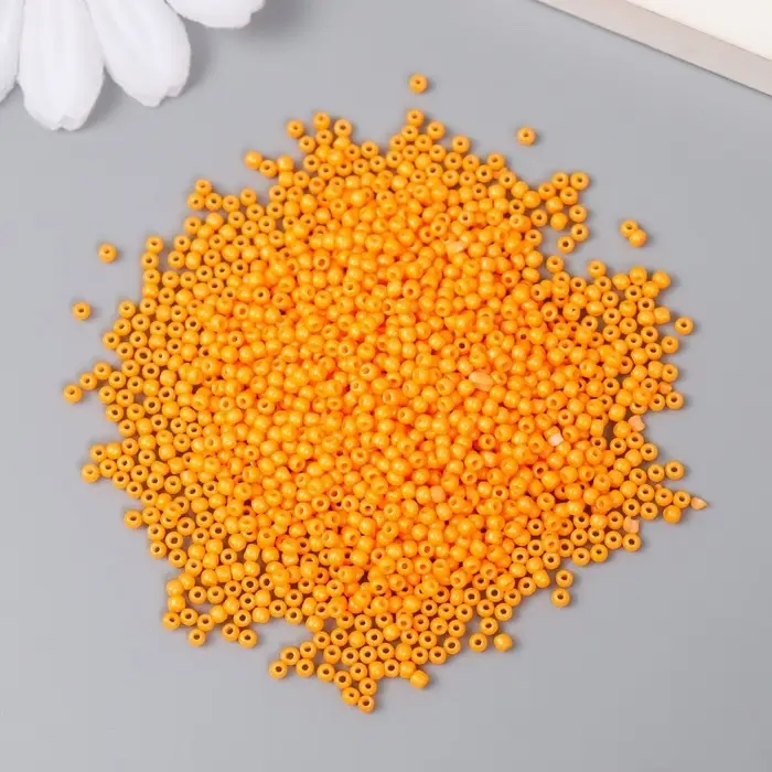 Бисер стекло 12/0  Бисер стекло 12/0 "Морковный" 15 гр