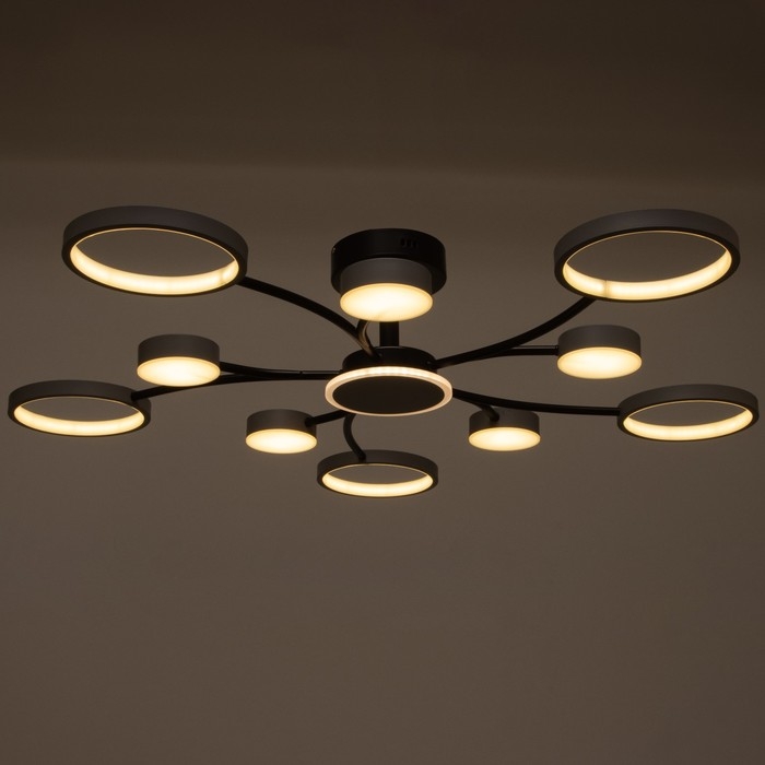 Люстра с ПДУ 2299/11GR LED 216Вт 3000-6000К серый 97х97х18 см BayerLux