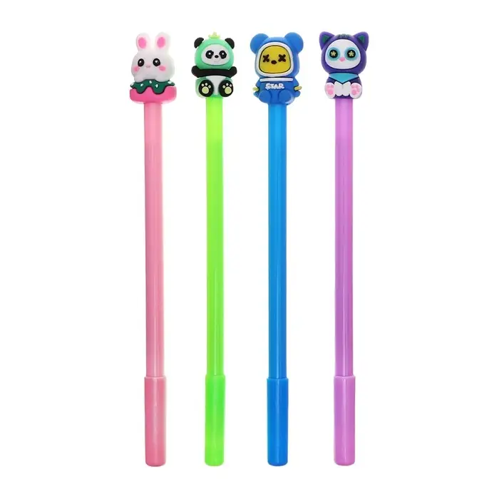 Ручка - прикол гелевая &laquo;Зверушки&raquo;, синий стержень, МИКС