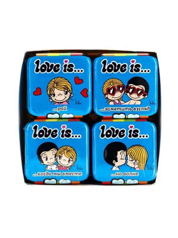 Конфеты освежающие Love is, в форме сердца, со вкусом мяты, 20 г