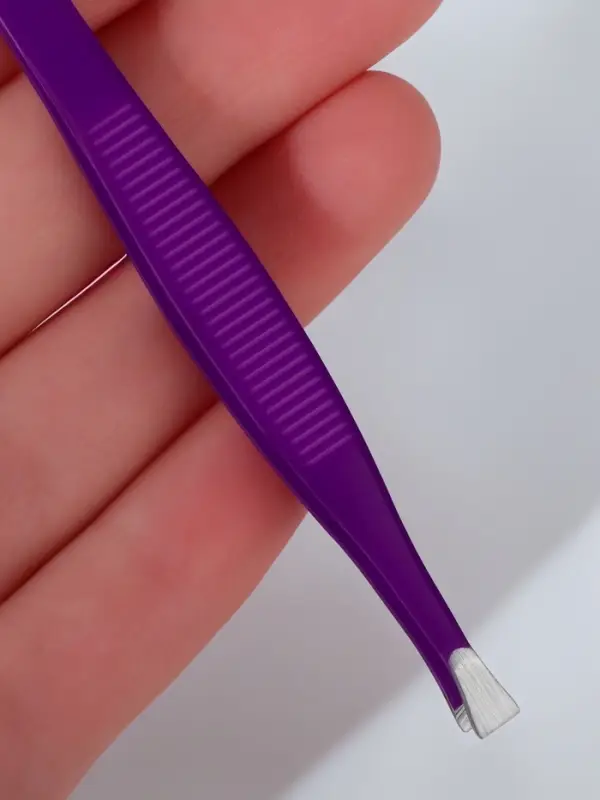 Пинцет прямой, узкий, 9 см, МИКС