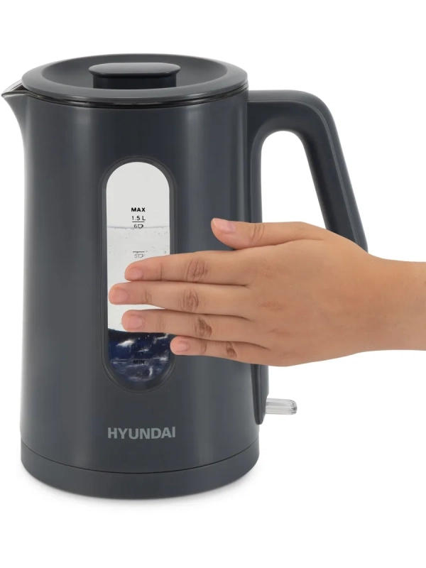 Чайник HYK-G4508 1,5л 1700Вт серый (стекло)