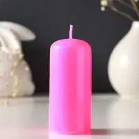 Свеча пеньковая 4х9 см, 11 ч, 90 г, розовый