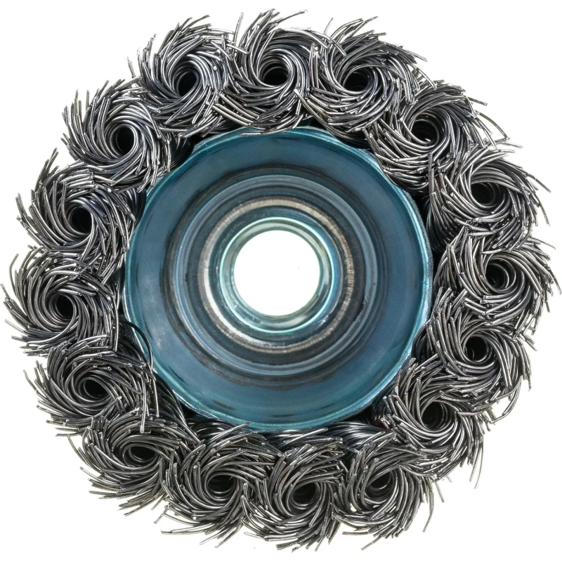 Корщетка для УШМ MIRAX d65мм, М14, чашка, крацовка, витая (35104-065)
