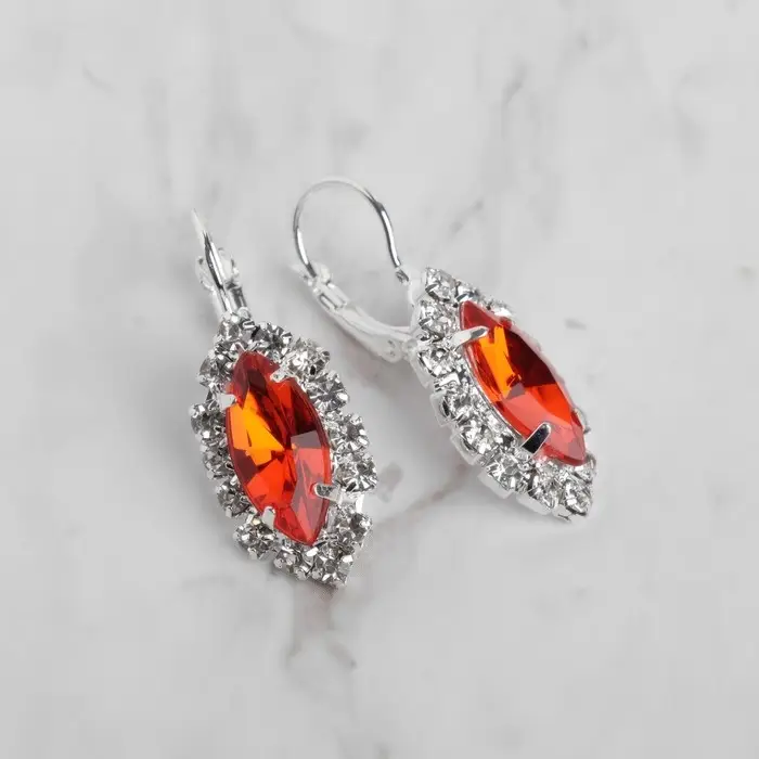 Серьги со стразами «Эллипс» вечеринка, миксы