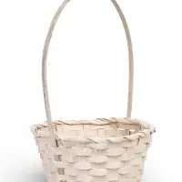 Набор корзин 3 шт 21х21х10 18х18х10 16х16х10 см ручка h=26/24/22см белый