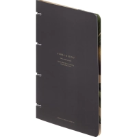 Тетрадь общая, BS, А4, 120л., клетка, кольца, . Flora, черный N4238