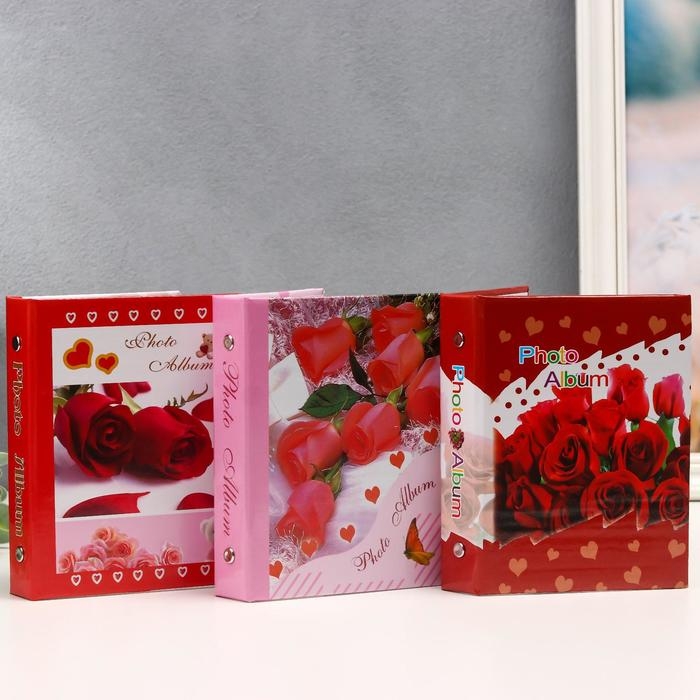 Фотоальбом 36 фото 10х15 см Фотоальбом 36 фото 10х15 см "Букет роз" МИКС 16,5х12х3,5 см