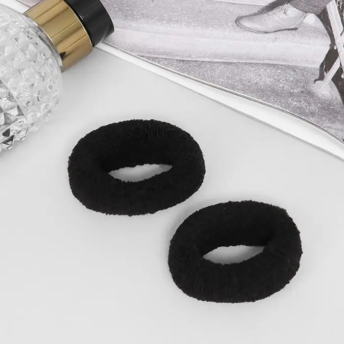 Резинка для волос "Махрушка спорт" (набор 2 шт) элит классик широкая, 4 см, микс