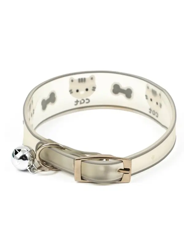 Ошейник для кошек &laquo;Пижон. Котя&raquo;, 30&times;1 см, со светоотражающим покрытием, серый