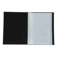 Папка с 40 вкладышами А4, 500 мкм, Calligrata, текстура &laquo;песок&raquo;, чёрная