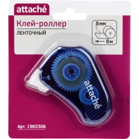 Клей-роллер ленточный Attache 8мм х 8м синий прозрачный корпус TG-G542