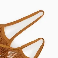 Набор 2 шт.: сумка-авоська плетёная, клетка 1.5 см, рыжая