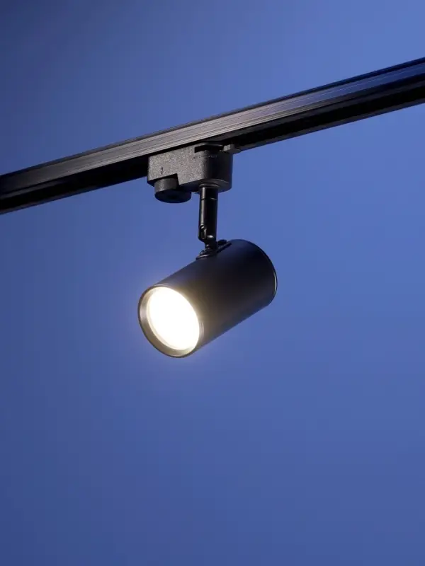 Трековый светильник Luazon Lighting под лампу Gu10, цилиндрический, чёрный