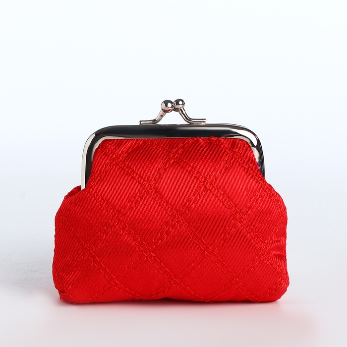 Кошелёк женский на фермуаре, цвет красный