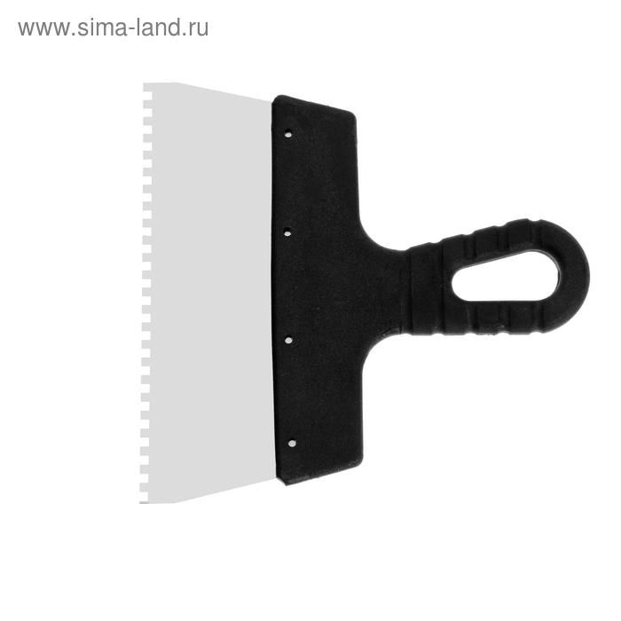 Шпатель зубчатый ЛОМ, 200 мм, зуб 4 мм, нержавеющая сталь Шпатель зубчатый ЛОМ, 200 мм, зуб 4 мм, нержавеющая сталь